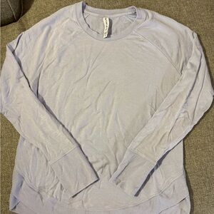 Athleta Light Lavender Long-Sleeve Crew Sweatshirt